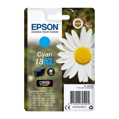 Epson 1812 - cartouche jet d'encre authentique C13T18124012 - Cyan