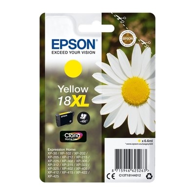 Epson 1814 - cartouche jet d'encre authentique C13T18144012 - Yellow
