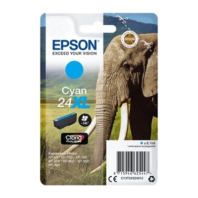 T243240.jpg Epson 24XL - cartouche jet d'encre authentique C13T24324012 - Cyan