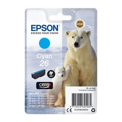 T261240.jpg Epson T2612 - cartouche jet d'encre authentique T261240 - Cyan