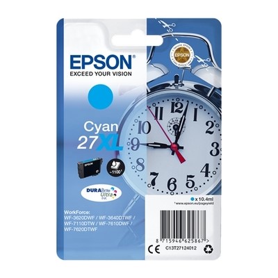 Epson 27XL - cartouche jet d'encre authentique C13T27124012 - Cyan