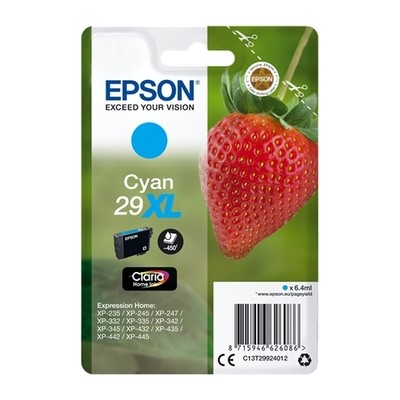 Epson 29XL - cartouche jet d'encre authentique C13T29924012 - Cyan