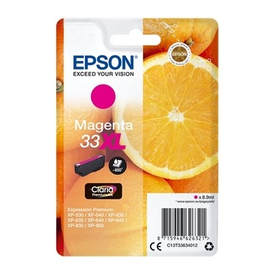 Epson 33XL - cartouche jet d'encre authentique C13T33634012 - Magenta