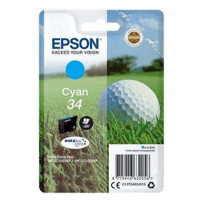 Epson T3462 - cartouche jet d'encre authentique T346240 - Cyan