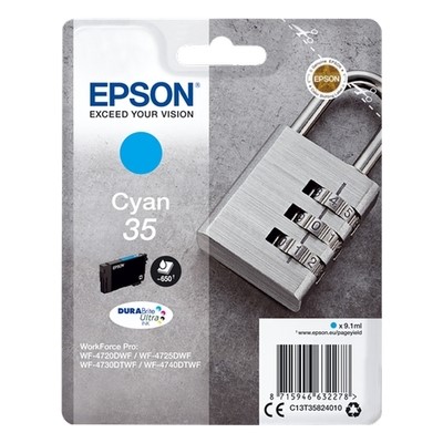 Epson T3582 - cartouche jet d'encre authentique T35824010 - Cyan