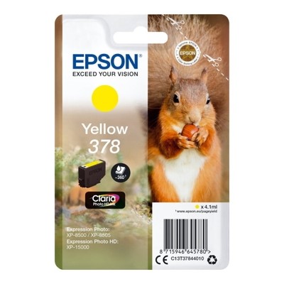 Epson T3784 - cartouche jet d'encre authentique T37844010 - Yellow