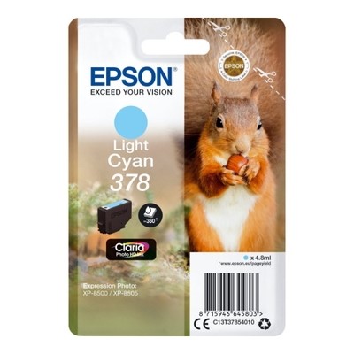 Epson T3785 - cartouche jet d'encre authentique T37854010 - Light Cyan