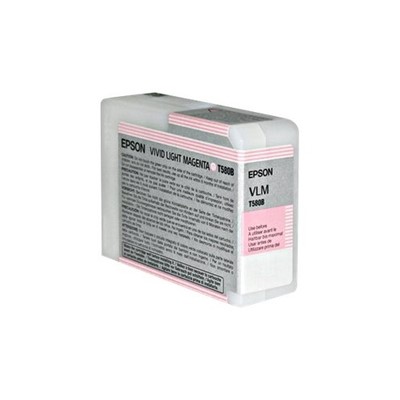 Epson T580B - cartouche d'encre authentique T580B00 - Light Magenta