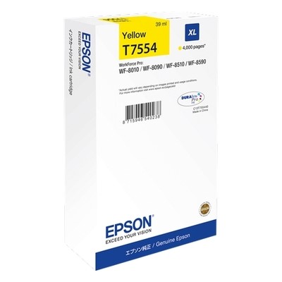 Epson T7554 - cartouche d'encre authentique C13T755440 - Yellow