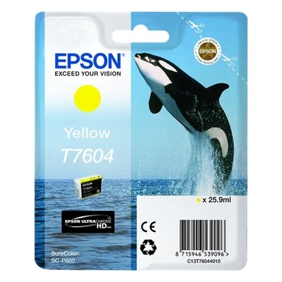 T76044010.jpg Epson 7604 - cartouche d'encre authentique C13T76044010 / T7604 - Yellow