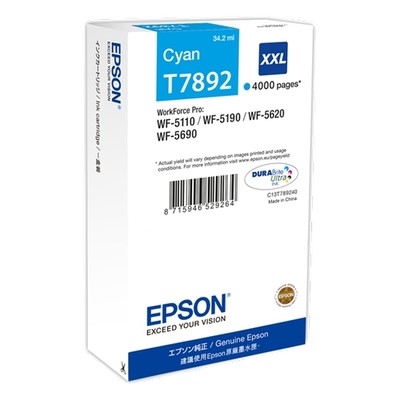Epson T7892 - cartouche d'encre authentique T789240 - Cyan