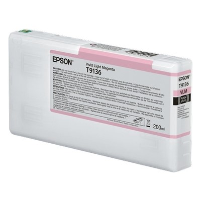 Epson T9136 - cartouche d'encre authentique C13T913600 - Light Magenta
