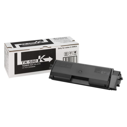 Kyocera Mita TK-580 - Toner authentique 1T02KT0NL0, TK580K - Black