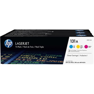Hp 131A - Pack x 3 Toner authentique U0SL1AM, 131A - Cyan Magenta Yellow