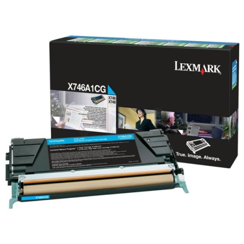 Lexmark X746C - Toner authentique RETURN X746A1CG, 0X746A1CG - Cyan